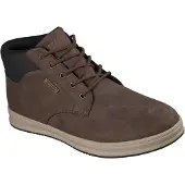 SKECHERS Schnürboots "PALMIRO-WALLACE", Herren, Gr. 42, Textil, braun (dunkelbraun), Lederimitat, Schuhe Schnürboots, Schnürboots, Casual-Stiefelette mit waterproof-Ausstattung