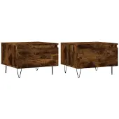 vidaXL Couchtische 2 Stk. Räuchereiche 50x46x35 cm Holzwerkstoff