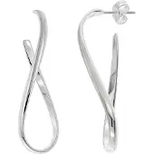 Trendor 31159 Damen-Ohrringe 925 Silber Ohrstecker 40 mm