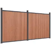 vidaXL Zaunelement Braun 353x186 cm WPC