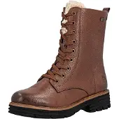 Remonte Winterboots , Damen, Gr. 39, Textil, braun, Leder, Schuhe Winterboots, Schnürboots, Schnürstiefelette mit TEX-Ausstattung