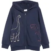 s.Oliver Sweatjacke mit Kapuze und umlaufendem Dino-Print