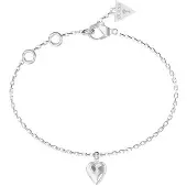 GUESS Atemberaubendes Stahlarmband Heart By Your Side JUBB06082JWRH Länge: 18,4 cm