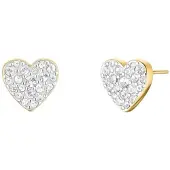 Rosefield - Gold-plated heart earrings with Pavé zircons JEPHG-J1275