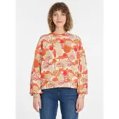 Ragwear Sweatshirt "WUSS PRINT", mit figurumspielender Passform, aus Baumwolle und Polyester, hüftlang