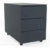 VCM Container "Rollcontainer Beistellcontainer Dalosa 70 cm", schwarz (anthrazit), B:39cm T:70cm, Obermaterial: 100% Holz Wood., Rollwagen, Container