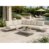 Suns Stockholm Lounge-Set 3-tlg. Aluminium/Sunproof Stoff