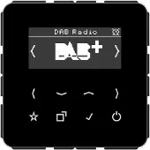 JUNG DABCDSW Smart Radio DAB+, Serie CD, schwarz DAB CD SW
