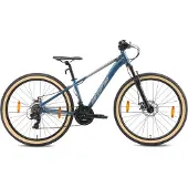 Bikestar Alu Mountainbike 27.5 Zoll | 21 Gang Hardtail Sport MTB 14 Zoll Rahmen Scheibenbremse Federgabel | Blau Rosa