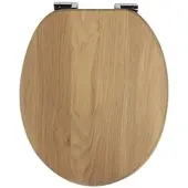 SINOBATH WC-Sitz Oval mit Softclosing Eiche Holzoptik