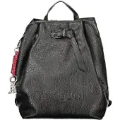 Desigual Stilvoller Damen-Rucksack Schwarz: Vielseitig mit abnehmbarem Anhänger