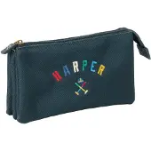 Safta Triple Harper & Neyer Mäppchen Blau Mann Blau One Size