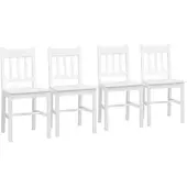 HOMCOM 4er Set Küchenstuhl mit Rückenlehne