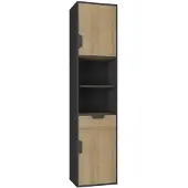 Furniture24 Schrank Nano Na5 Hochschrank Mit Regalen 2 Türiger Jugendzimmer Kleiderschrank Halbschrank