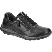 Gabor RollingSoft Damenschuhe - sportliche Schnür- Halbschuhe schwarz