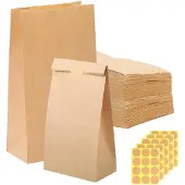Sonstiges Papiertüten Adventskalender Klein 60 Stück 9x18x5.5cm Braun Kraftpapier mit Aufkleber
