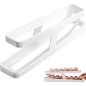 Famanu Eierhalter mit automatischer Rollenfunktion - doppellagig, klappbar, transparent