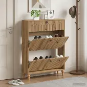 vidaXL Schuhschrank ALKMAAR 78 x 24 x 103 cm Holzwerkstoff