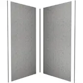 AICA 90x80cm Zementgrau Duschrückwand Aluverbundplatte Fliesenersatz 3mm Aluminiumverbundplatte Aluplatte Alu Höhe 210cm