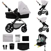 Kinderkraft MOOV 2 4-in-1 Kombikinderwagen, Moonlight Grey, Kinderwagen, 2 in 1