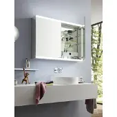 Emco asis evo Lichtspiegelschrank, Unterputzmodell, 2 Türen, 1200 mm