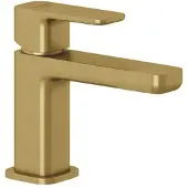 Kludi Waschtisch-Einhandmischer RENON 85 gebürstetes Gold 1-Loch Push-Open