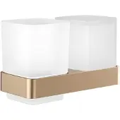 Emco loft Glashalter und Flüssigseifenspender, 053101701, Farbe: Bronze gebürstet