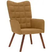 vidaXL Relaxsessel Braun Samt