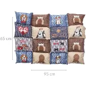 Mascow Hundebett mit rutschfester Unterseite, 65 × 95 cm