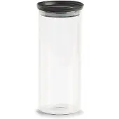 Zeller Vorratsglas m. Kunststoffdeckel, 1250 ml, schwarz, Ø10,3 x 23,6 cm