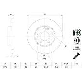 Bosch Bremsscheibe 0986479186 belüftet 276mm 22mm für MERCEDES-BENZ