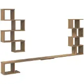 vidaXL Wandmontiertes TV-Regal Artisan-Eiche 180 x 15 x 94 cm