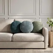 vidaXL Kissenbezug 2 stk. HEERLEN Grün Ø 40 cm Chenille-Stoff