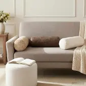 vidaXL Kissenbezug 6 stk. HEERLEN Braun Ø 15 x 40 cm Chenille-Stoff