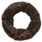 Codello Loop "Loop", Damen, braun, Obermaterial: 100% Polyester PES., Modetücher Loop, mit Leomuster