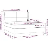 vidaXL Boxspringbett mit Matratze Dunkelbraun 180x200 cm Stoff