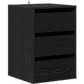 Helloshop26 - Moderne Kommode für praktische Aufbewahrung 41 x 40 x 58 cm aus schwarzem Eichenholzwerkstoff 02_0058398