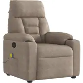 Syfax Massagesessel Taupe Mikrofasergewebe