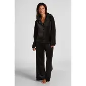 Hunkemoller Pyjamahose aus Velours Schwarz
