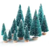 OEM Miniatur Sisal Bäume mit Holzbasis für Weihnachtsdekoration und Crafting.