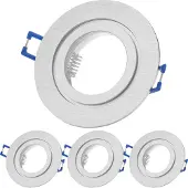 Sweet Led 4x Einbaustrahler Deckeneinbauleuchte Bad IP44 Einbauspots Alu GU10