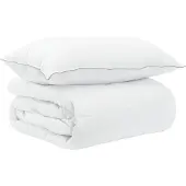 vidaXL Bettwäsche-Set 2 stk. 140 x 200 cm Winter Bambus Weiß
