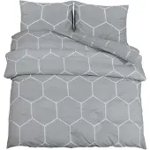 vidaXL Bettwäsche-Set Grau 155x220 cm Baumwolle