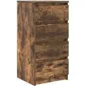 vidaXL Sideboard Räuchereiche 37,5x35x76 cm Holzwerkstoff