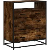 vidaXL Schubladenschrank Räuchereiche 70x41x83,5 cm Holzwerkstoff