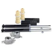 BESTPRICE 2x Stoßdämpfer + Domlager + Staubschutzsatz hinten [Hersteller-Nr. 41846147] für Opel