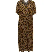 Kaffe Midikleid "Damen Kleid KAjessi", Damen, Gr. 38, N-Gr, braun (braun leopard print), Obermaterial: 100% Viskose LENZING ECOVERO CV LenzEcov., Kleider Midikleid