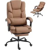 HOMCOM Bürostuhl, Ergonomischer Schreibtischstuhl mit Verstellbar Rückenlehne