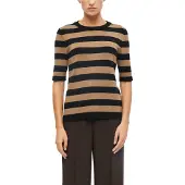 s.Oliver Black Label Strickpullover Halbarm Sommerpullover mit Viskose / Rundhals
