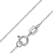 Trendor 31210 Halskette 333 Weißgold Ankerkette 4-seitig Diamantiert 1 mm